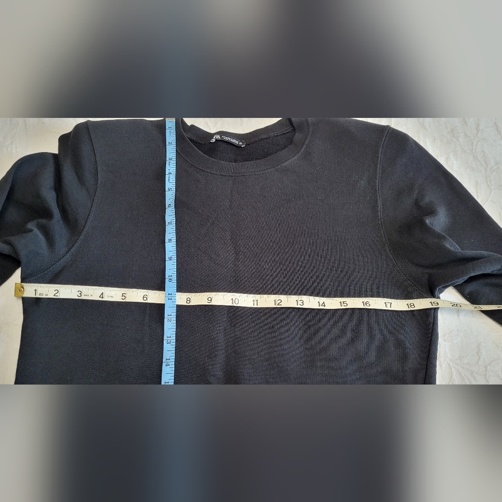 Zara Black Women's Shoulder Pad Sweatshirt - Picture 5 of 8